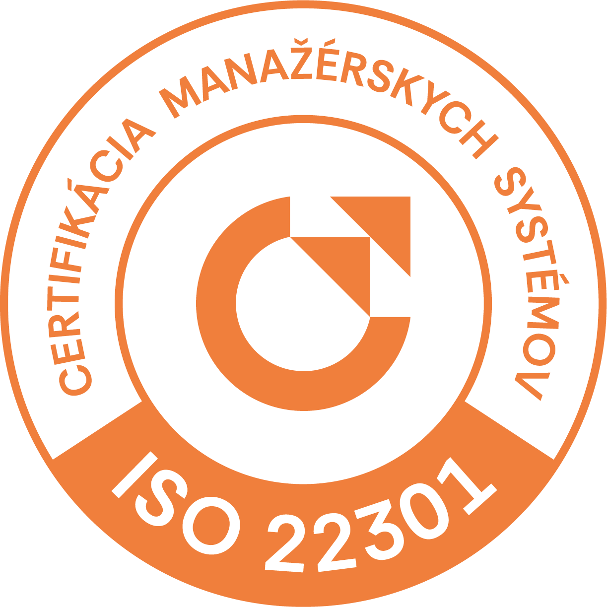 vzor certifikačnej známky ISO 22301 od CeMS